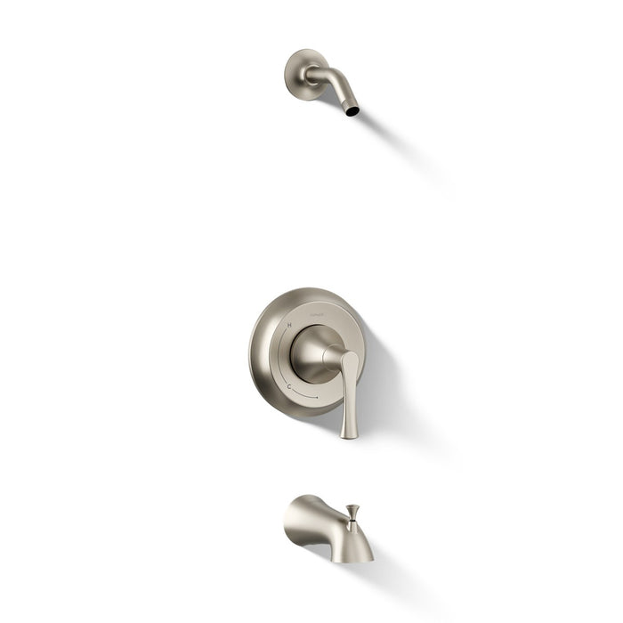 KOHLER K-TLS35937-4 Buckley Rite-Temp bath and shower trim kit, without showerhead, vibrant brushed nickel - view 3