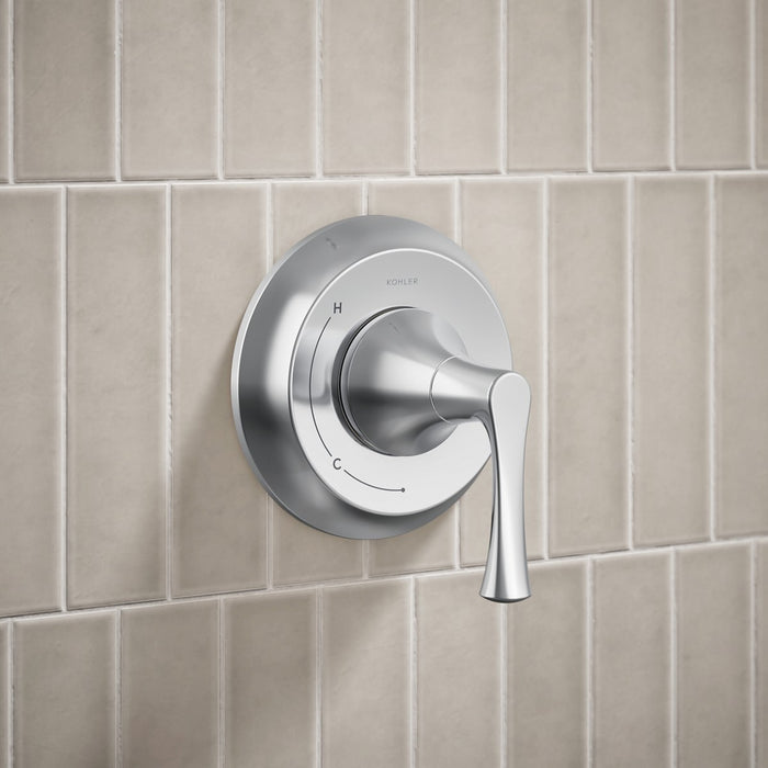 KOHLER K-TLS35938-4 Buckley Rite-Temp shower trim kit, without showerhead, polished chrome - view 2