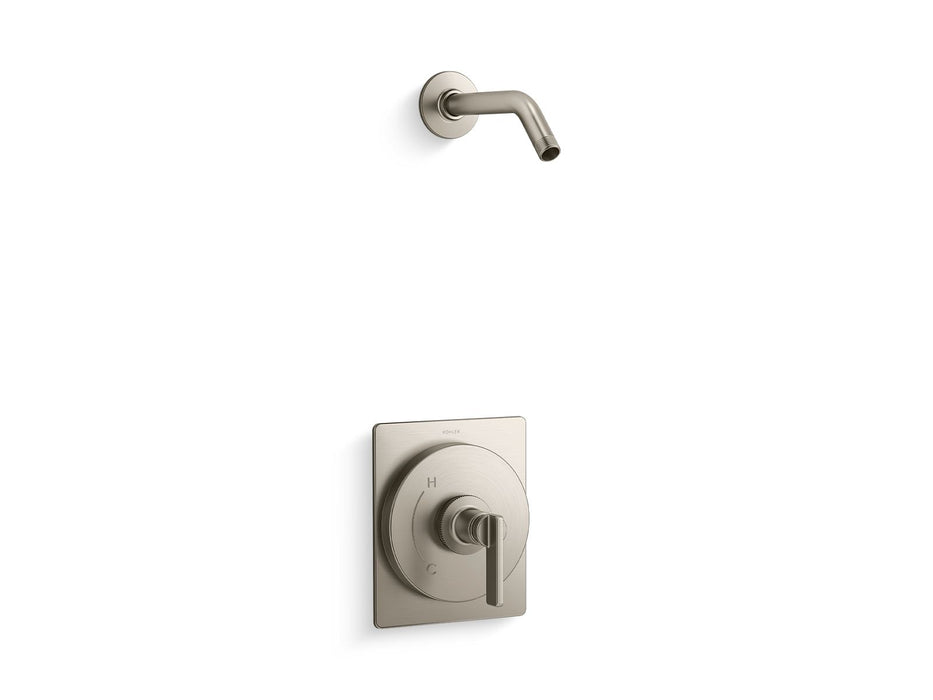 KOHLER K-TLS38264-4 Castia Rite-Temp® Shower Trim Kit, Without Showerhead, Vibrant Brushed Nickel - 3/4 view of product