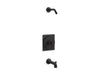 KOHLER K-TLS38265-4 Castia Rite-Temp® Bath and Shower Trim Kit, Without Showerhead, Matte Black - 3/4 view of product