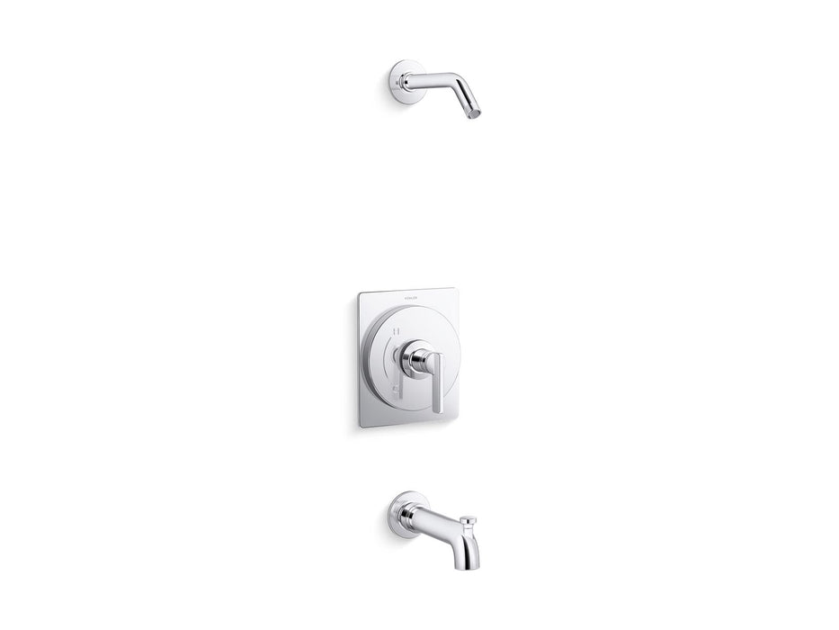 KOHLER K-TLS38265-4 Castia Rite-Temp® Bath and Shower Trim Kit, Without Showerhead, Polished Chrome - 3/4 view of product