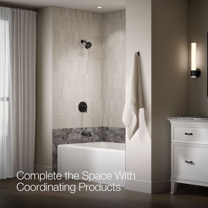 KOHLER K-TLS97074-4 Pitch Rite-Temp bath and shower trim kit, without showerhead, matte black - view 3