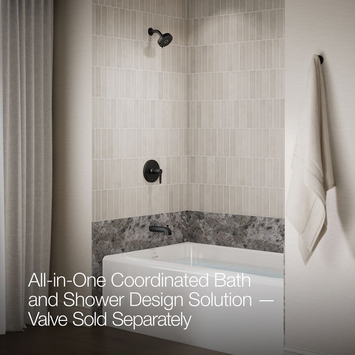 KOHLER K-TLS97074-4 Pitch Rite-Temp bath and shower trim kit, without showerhead, matte black - view 4