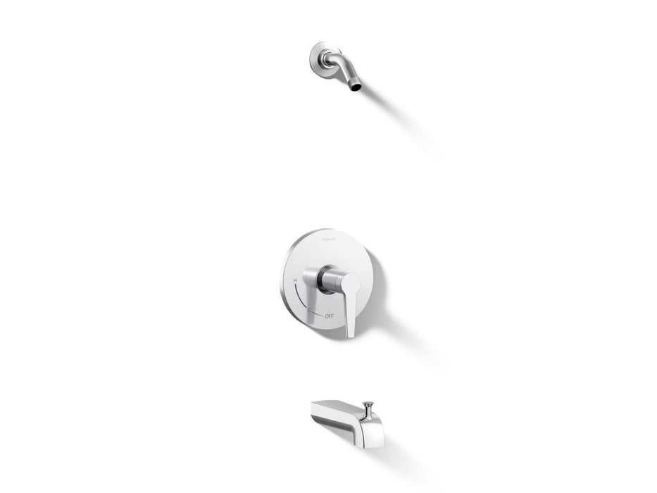 KOHLER K-TLS97074-4 Pitch Rite-Temp bath and shower trim kit, without showerhead, polished chrome