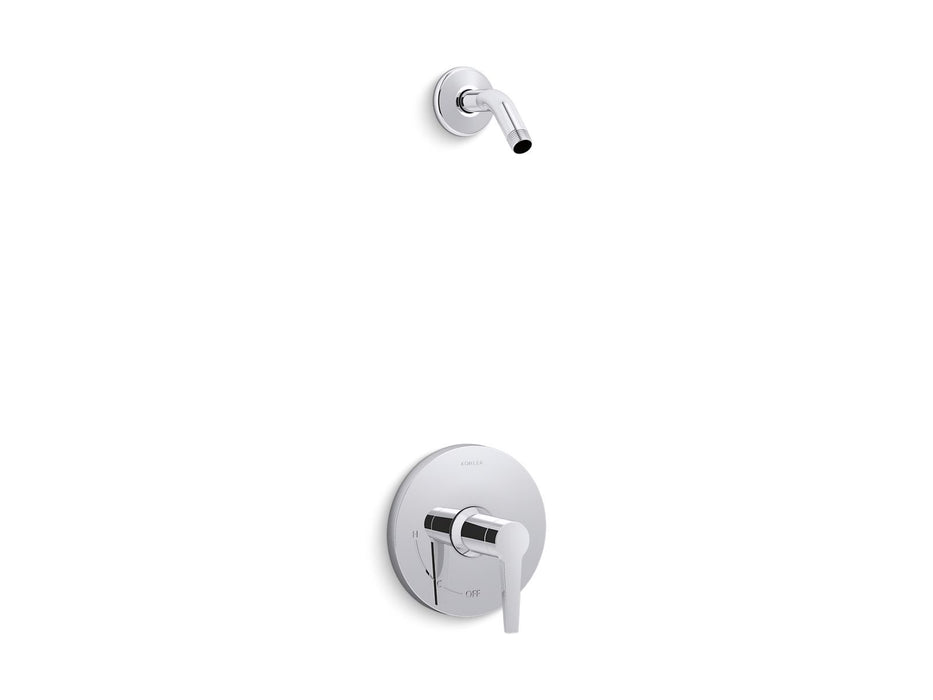 KOHLER K-TLS97077-4 Pitch Rite-Temp shower trim kit, without showerhead, polished chrome