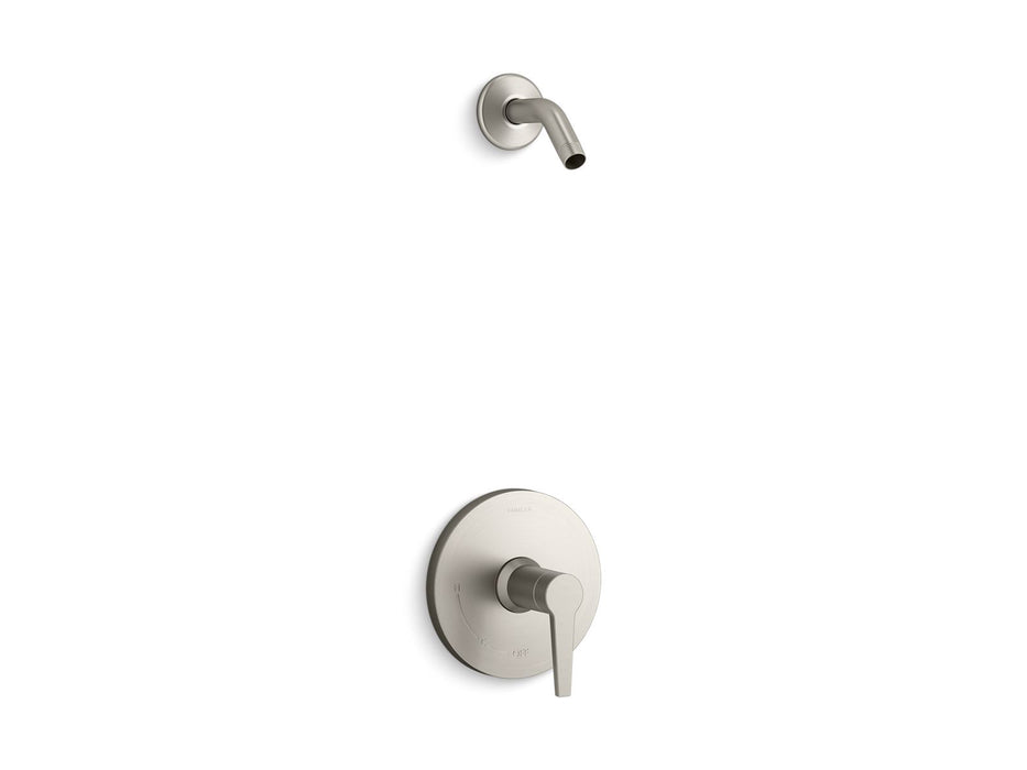 KOHLER K-TLS97077-4 Pitch Rite-Temp shower trim kit, without showerhead, vibrant brushed nickel