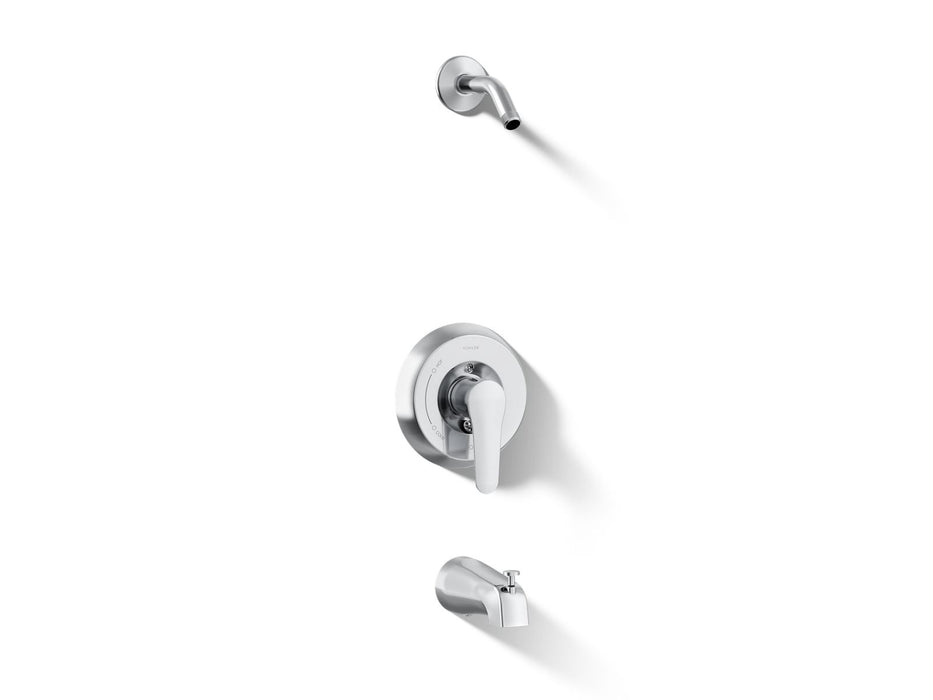 KOHLER K-TLS98007-4 July Rite-Temp bath and shower trim kit, without showerhead, polished chrome