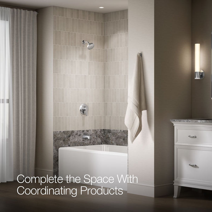 KOHLER K-TLS98007-4 July Rite-Temp bath and shower trim kit, without showerhead, polished chrome - view 4