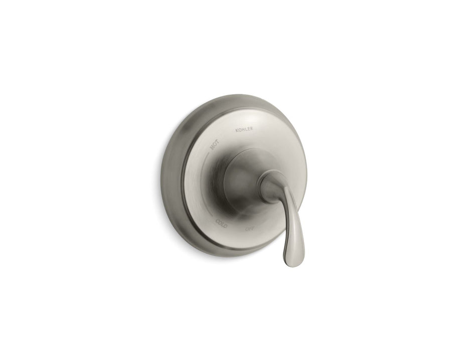 KOHLER K-TS10277-4 Forte Sculpted Rite-Temp valve trim, vibrant brushed nickel