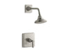 KOHLER K-TS13134-4A Pinstripe Pure Rite-Temp Shower Trim Kit with Lever Handle, 2.5 GPM, vibrant brushed nickel