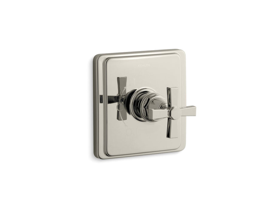 KOHLER K-TS13135-3A Pinstripe Pure Rite-Temp valve trim with cross handle