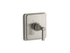 KOHLER K-TS13135-4A Pinstripe Pure Rite-Temp valve trim with lever handle, vibrant brushed nickel
