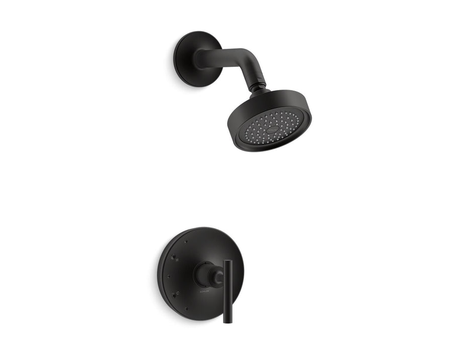 KOHLER K-TS14422-4 Purist Rite-Temp Shower Trim Kit with Lever Handle, 2.5 GPM, matte black