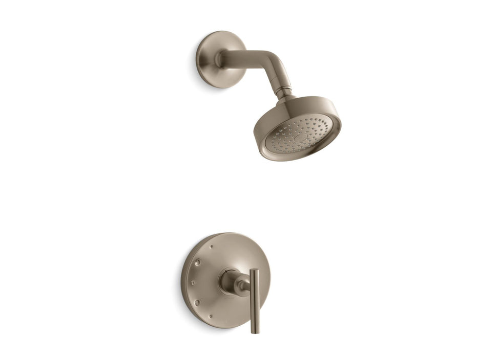 KOHLER K-TS14422-4 Purist Rite-Temp Shower Trim Kit with Lever Handle, 2.5 GPM, vibrant brushed bronze