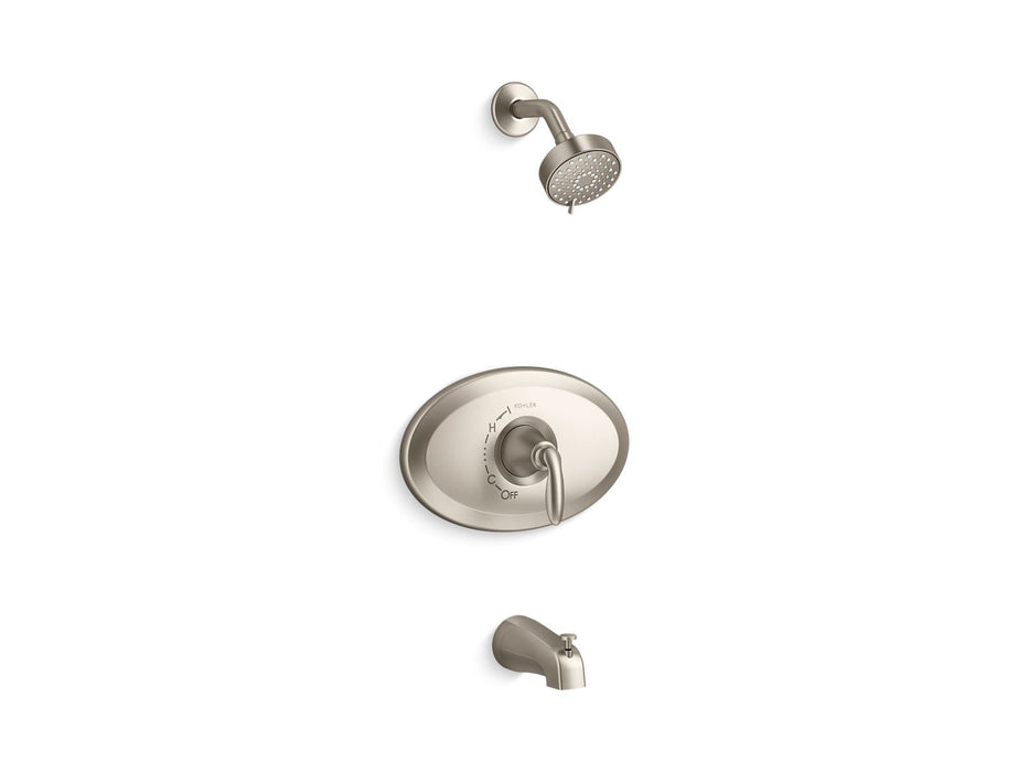KOHLER K-TS21948-4Y Remodel Rite-Temp Bath and Shower Trim Kit, 2.5 GPM, vibrant brushed nickel