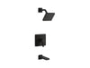 KOHLER K-TS23502-4 Parallel Rite-Temp Bath and Shower Trim Kit, 2.5 GPM, matte black