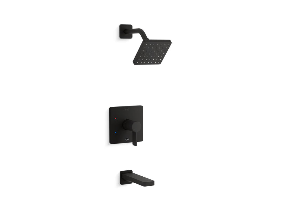 KOHLER K-TS23502-4 Parallel Rite-Temp Bath and Shower Trim Kit, 2.5 GPM, matte black