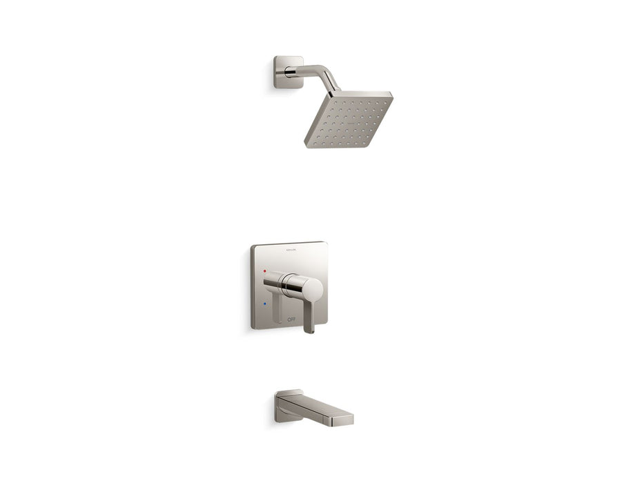 KOHLER K-TS23502-4 Parallel Rite-Temp Bath and Shower Trim Kit, 2.5 GPM, vibrant polished nickel