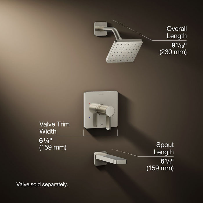 3/4 view of product with dimensions