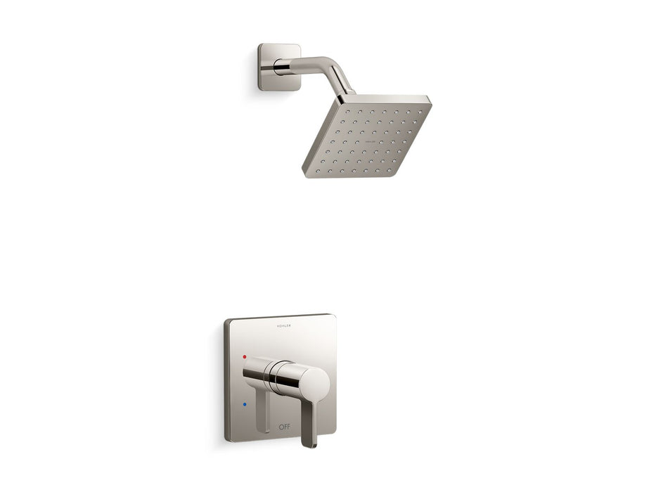 KOHLER K-TS23503-4 Parallel Rite-Temp Shower Trim Kit, 2.5 GPM, vibrant polished nickel