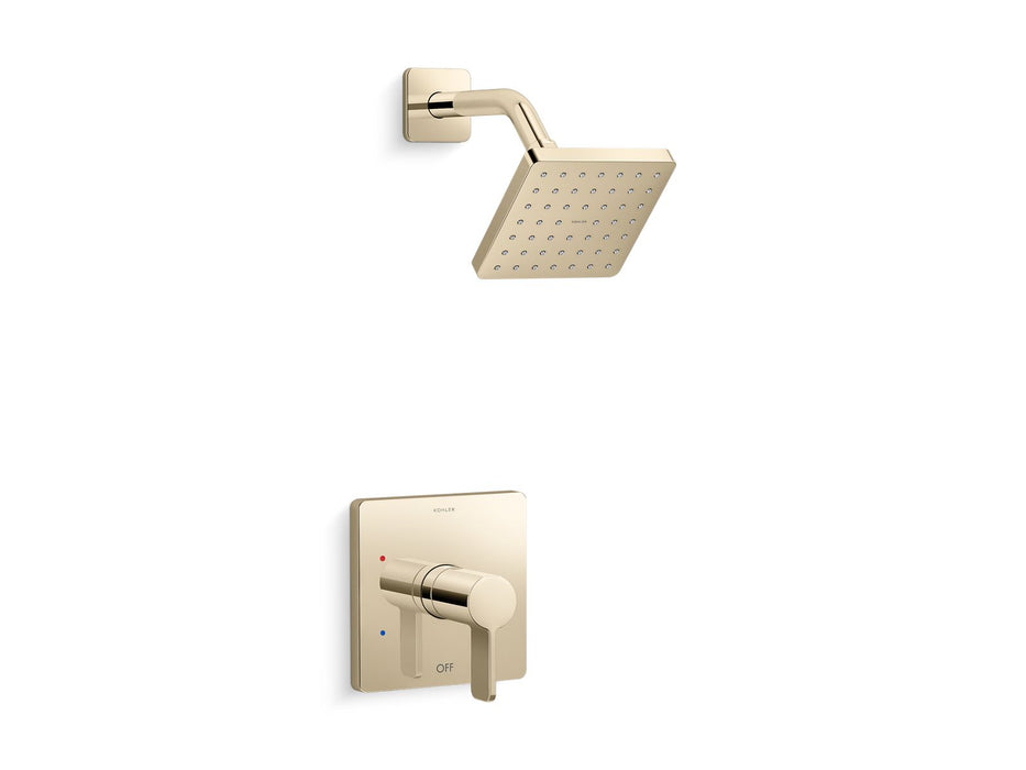 KOHLER K-TS23503-4G Parallel Rite-Temp shower trim kit,1.75 gpm, vibrant french gold