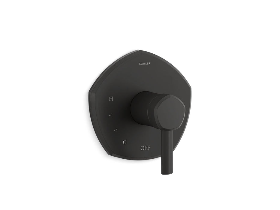 KOHLER K-TS27043-4 Occasion Rite-Temp valve trim with lever handle, matte black