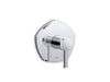 KOHLER K-TS27043-4 Occasion Rite-Temp valve trim with lever handle, polished chrome