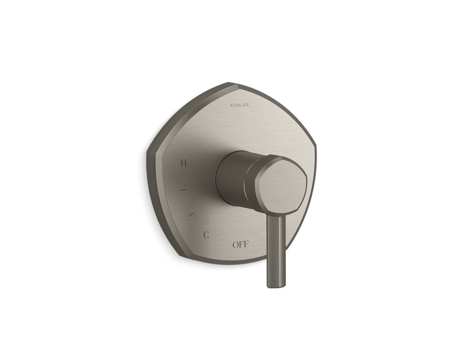 KOHLER K-TS27043-4 Occasion Rite-Temp valve trim with lever handle, vibrant brushed nickel