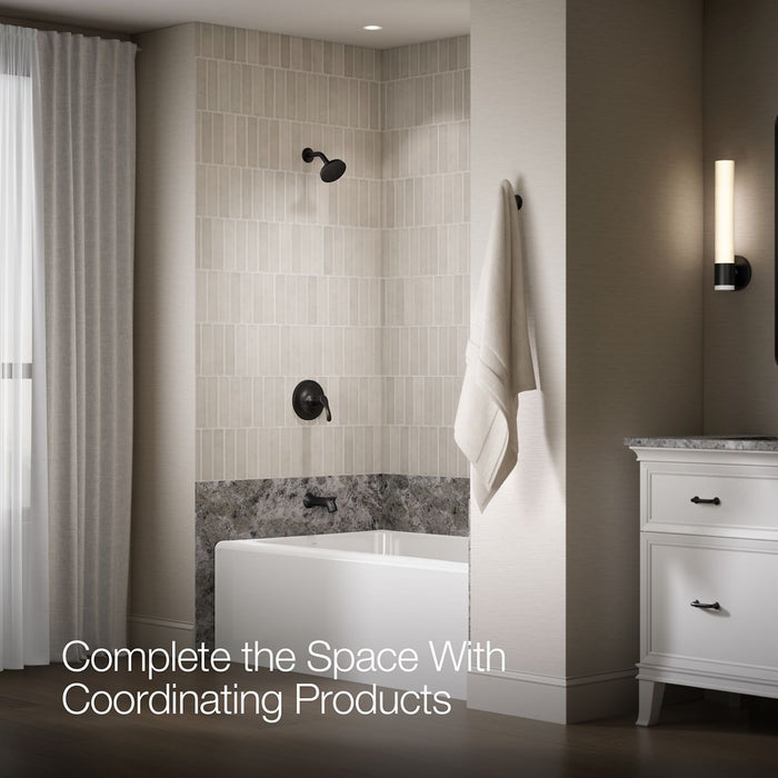 KOHLER K-TS27391-4G Simplice Rite-Temp bath and shower trim kit, 1.75 gpm, matte black - view 5