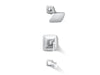 KOHLER K-TS27403-4 Riff Rite-Temp Bath and Shower Trim Kit, 2.5 GPM, polished chrome