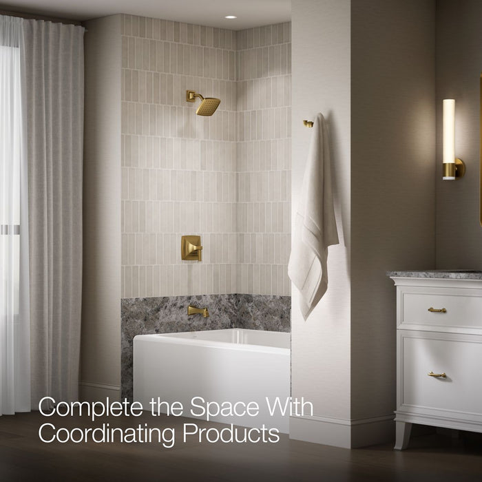 KOHLER K-TS27403-4 Riff Rite-Temp Bath and Shower Trim Kit, 2.5 GPM, vibrant brushed moderne brass - view 4