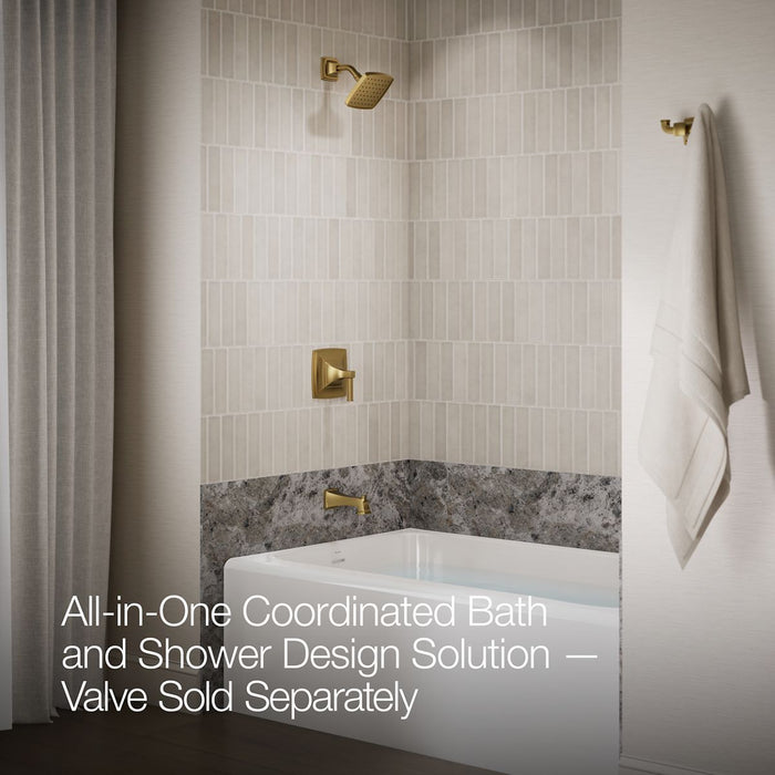 KOHLER K-TS27403-4 Riff Rite-Temp Bath and Shower Trim Kit, 2.5 GPM, vibrant brushed moderne brass - view 5