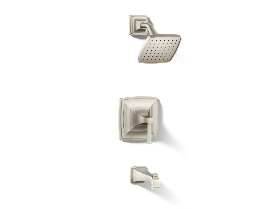 KOHLER K-TS27403-4 Riff Rite-Temp Bath and Shower Trim Kit, 2.5 GPM, vibrant brushed nickel