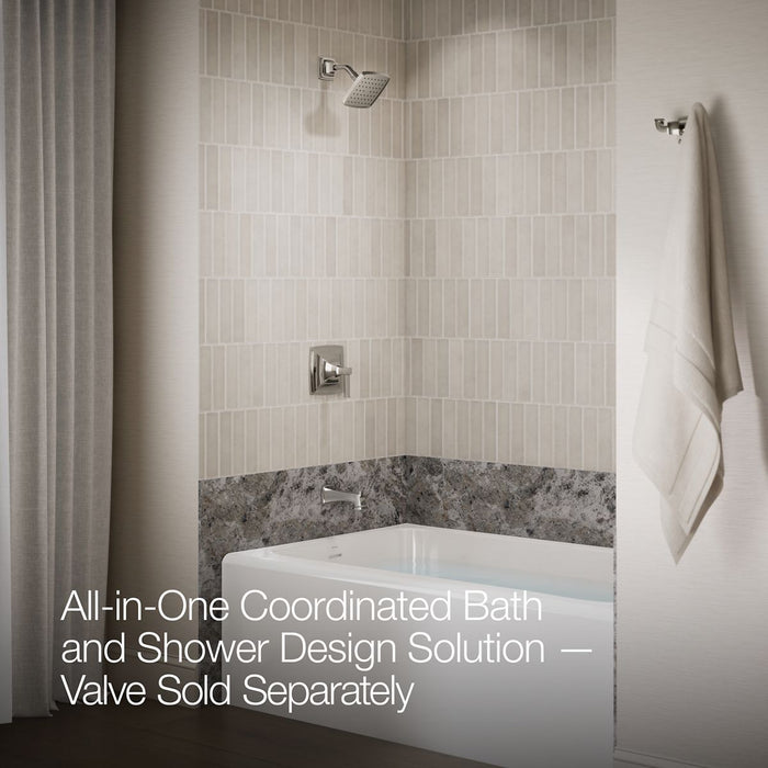 KOHLER K-TS27403-4 Riff Rite-Temp Bath and Shower Trim Kit, 2.5 GPM, vibrant polished nickel - view 4