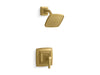 KOHLER K-TS27404-4 Riff Rite-Temp Shower Trim Kit, 2.5 GPM, vibrant brushed moderne brass