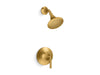KOHLER K-TS27420-4 Tone™ Rite-Temp Shower Trim Kit, 2.5 GPM, vibrant brushed moderne brass