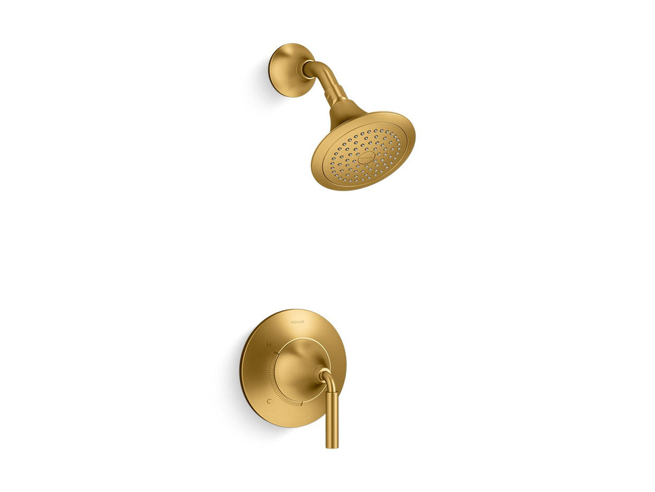 KOHLER K-TS27420-4 Tone™ Rite-Temp Shower Trim Kit, 2.5 GPM, vibrant brushed moderne brass