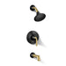 KOHLER K-TS27421-4 Tone™ Rite-Temp Bath and Shower Trim Kit, 2.5 GPM, matte black with brushed moderne brass - view 5