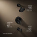 KOHLER K-TS27421-4 Tone™ Rite-Temp Bath and Shower Trim Kit, 2.5 GPM, matte black - view 5