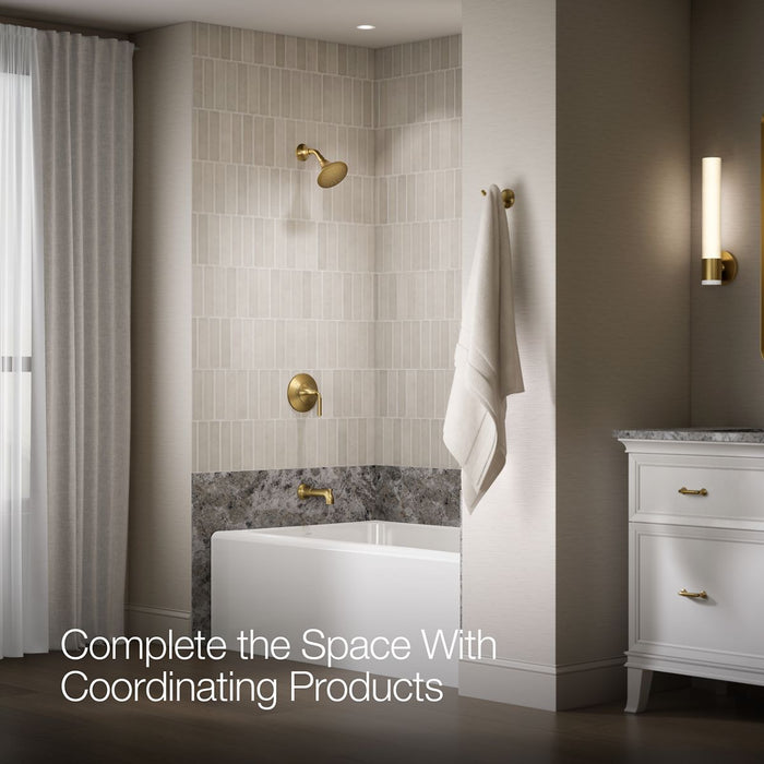 KOHLER K-TS27421-4 Tone™ Rite-Temp Bath and Shower Trim Kit, 2.5 GPM, vibrant brushed moderne brass - view 3