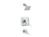 KOHLER K-TS28127-4G Venza Rite-Temp bath and shower trim kit, 1.75 gpm, polished chrome