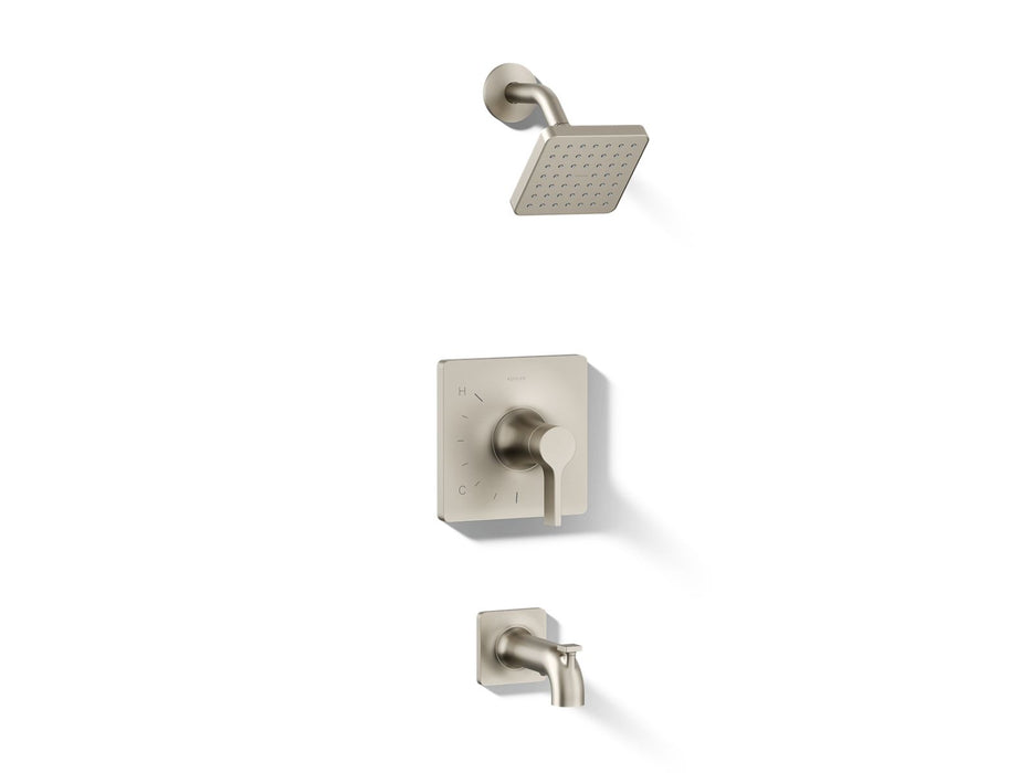 KOHLER K-TS28127-4G Venza Rite-Temp bath and shower trim kit, 1.75 gpm, vibrant brushed nickel