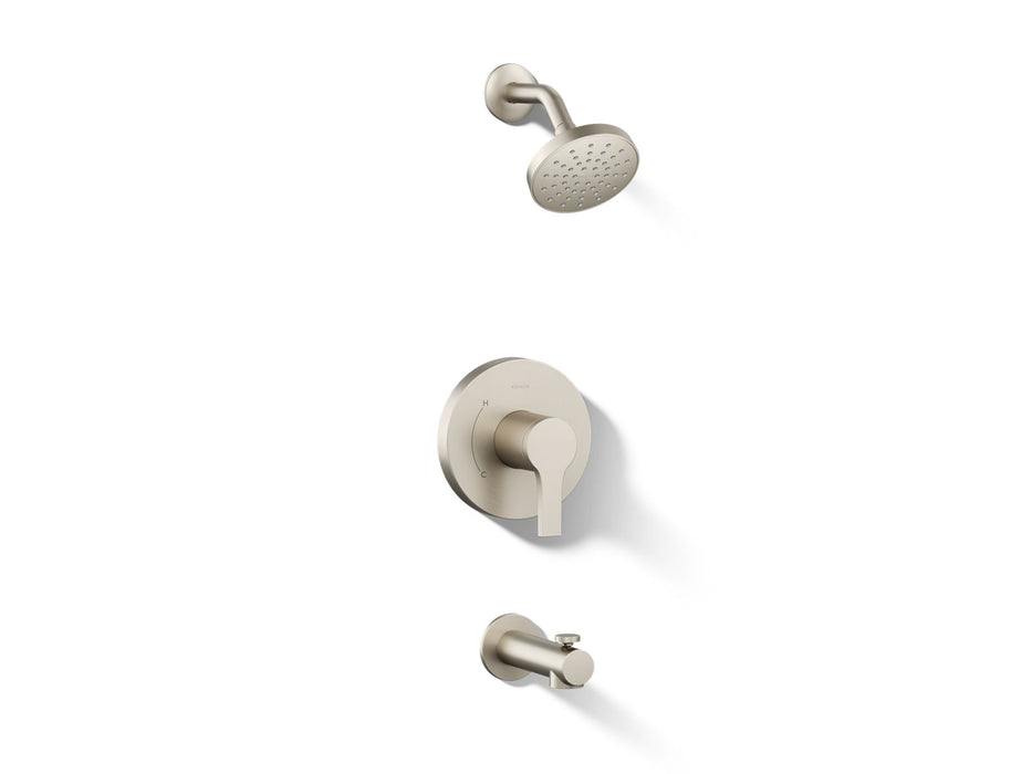 KOHLER K-TS35322-4Y Elate Rite-Temp Bath and Shower Trim Kit, 2.5 GPM, vibrant brushed nickel