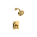 KOHLER K-TS38264-4G Castia Rite-Temp® Shower Trim Kit, 1.75 GPM, Vibrant Brushed Moderne Brass - 3/4 view of product