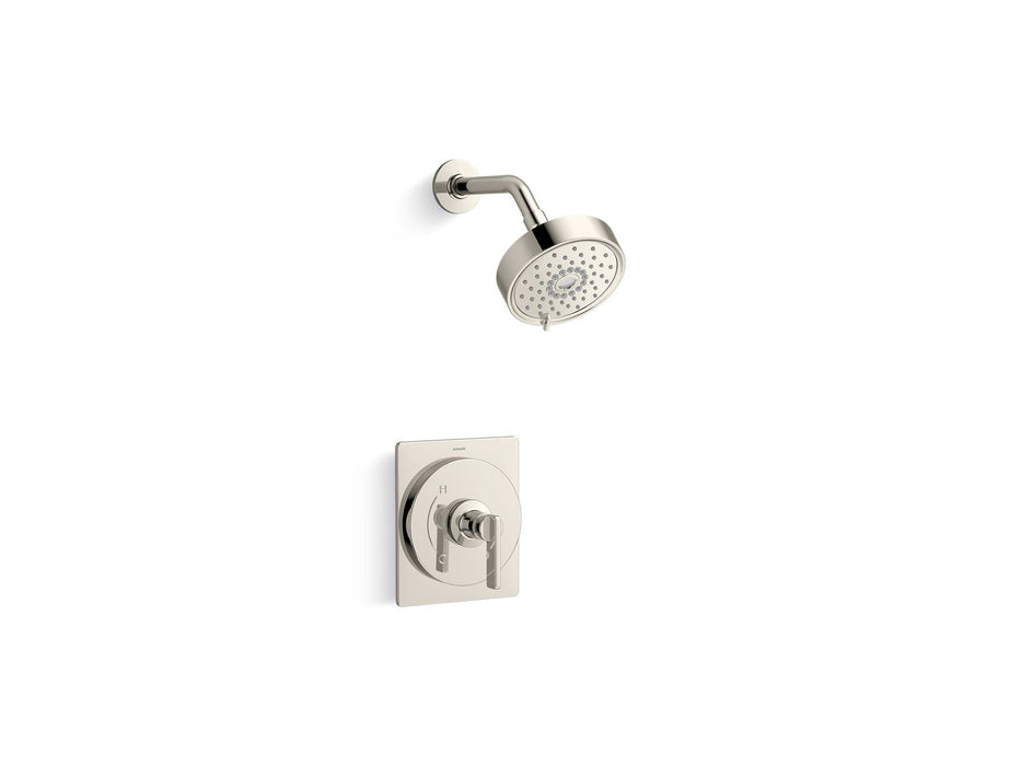 KOHLER K-TS38264-4G Castia Rite-Temp® Shower Trim Kit, 1.75 GPM, Vibrant Polished Nickel - 3/4 view of product