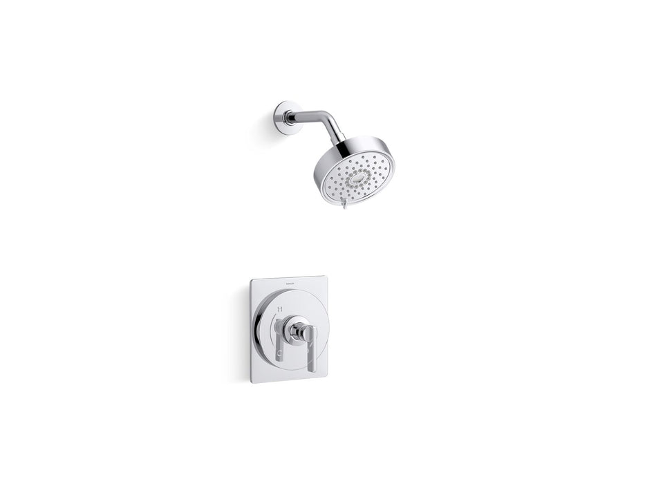 KOHLER K-TS38264-4Y Castia Rite-Temp® Shower Trim Kit, 2.5 GPM, Polished Chrome - 3/4 view of product