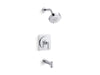 KOHLER K-TS38265-4G Castia Rite-Temp® Bath and Shower Trim Kit, 1.75 GPM, Polished Chrome - 3/4 view of product