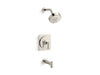 KOHLER K-TS38265-4Y Castia Rite-Temp® Bath and Shower Trim Kit, 2.5 GPM, Vibrant Polished Nickel - 3/4 view of product
