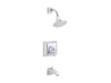 KOHLER K-TS461-4V Memoirs Stately Rite-Temp Bath and Shower Trim Kit, 2.5 GPM, polished chrome