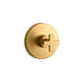 KOHLER K-TS73115-3 Composed Rite-Temp valve trim with cross handle, vibrant brushed moderne brass